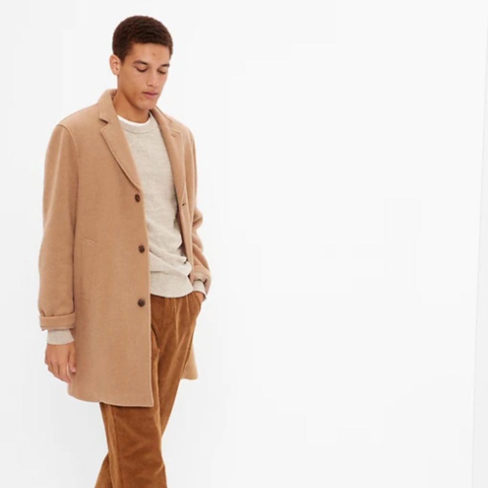 GAP Wool Blend Top Coat Men's 3Xl Camel Tan